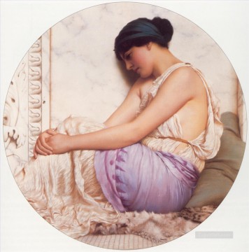 John William Godward Painting - Grecian Girl 1908 Neoclassicist lady John William Godward